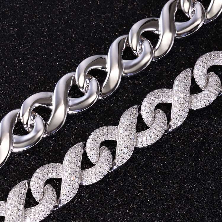 13mm Infinity Cuban Link Moissanite Chain and Bracelet - Uniquely You Online - Chain and Bracelet