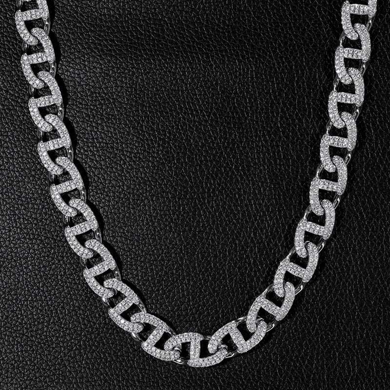 13mm Moissanite Mariner Link Chain and Bracelet - Uniquely You Online - Chain and Bracelet
