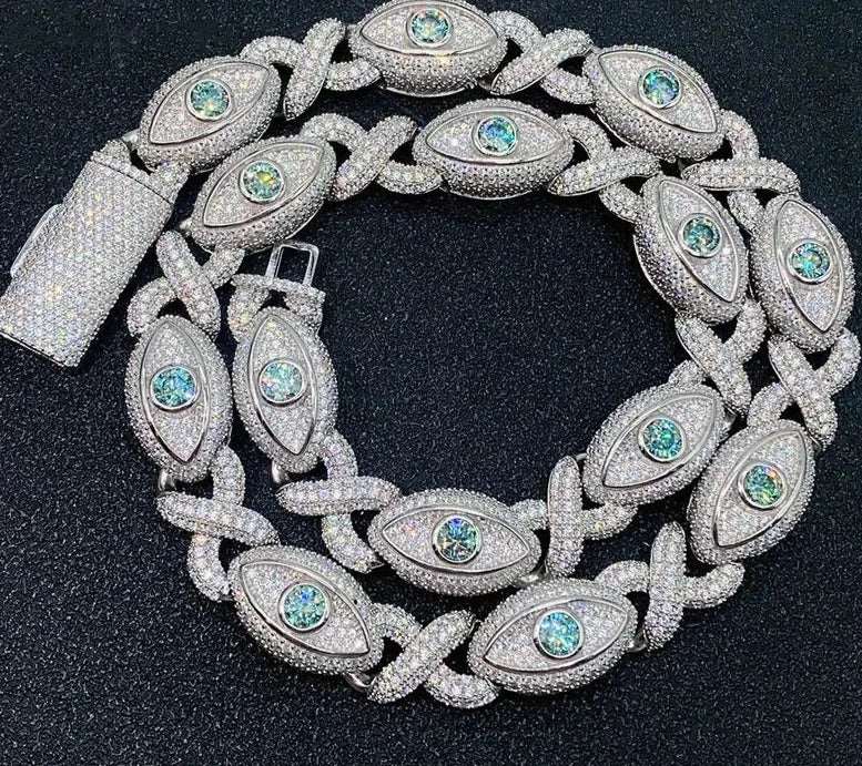 15mm Blue Evil Eye Infinity Link Chain and Bracelet - Uniquely You Online - Chain and Bracelet