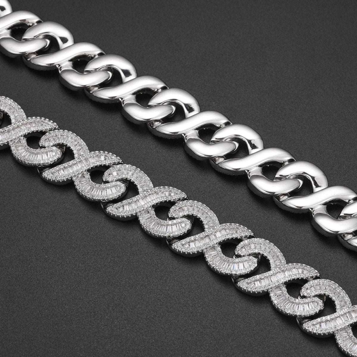16mm CZ Baguette Infinity Link Chain - Uniquely You Online - Chain