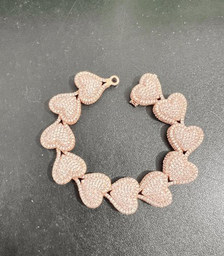 17mm CZ Heart Bracelet - Uniquely You Online - Bracelet