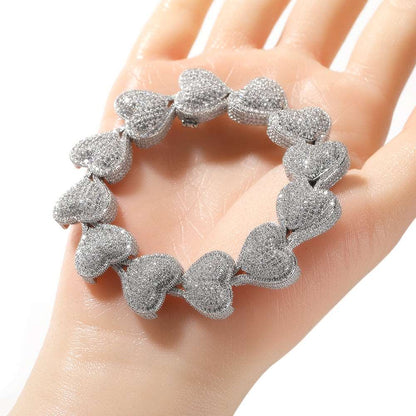 17mm CZ Heart Bracelet - Uniquely You Online - Bracelet