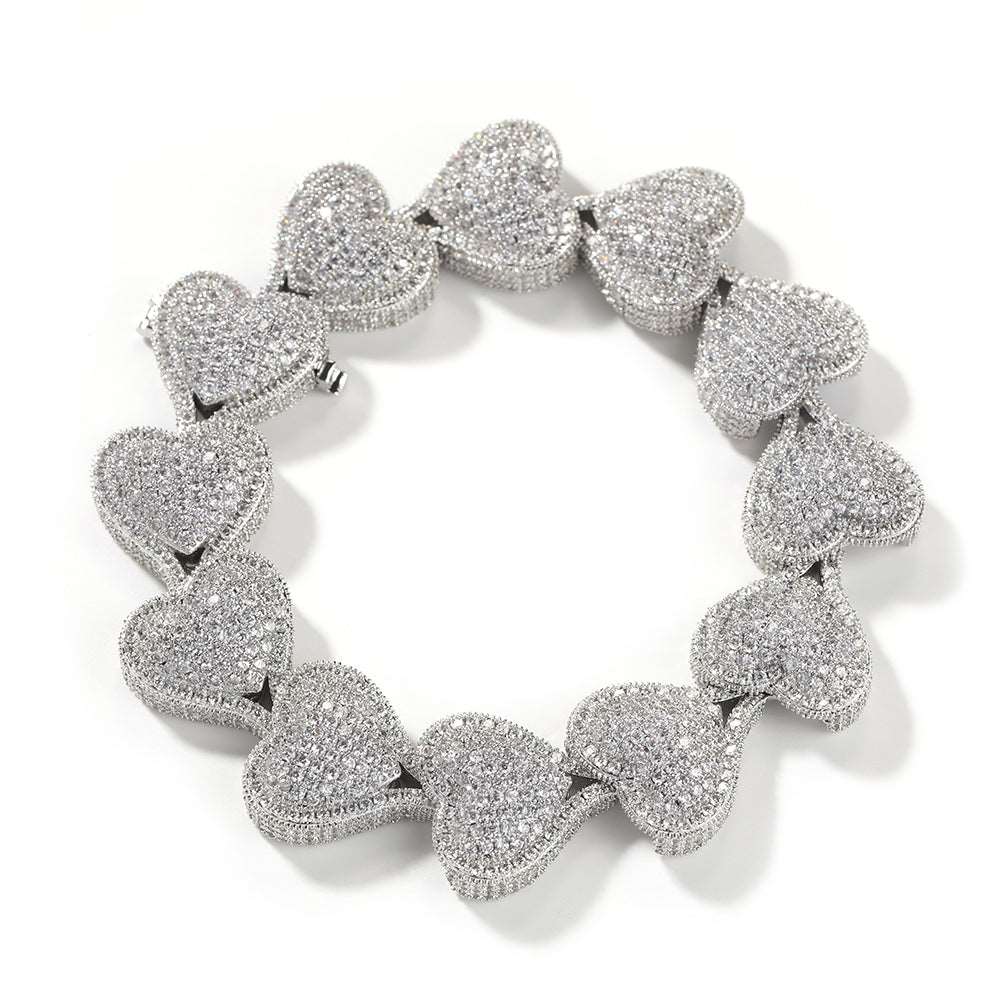 17mm CZ Heart Bracelet - Uniquely You Online - Bracelet