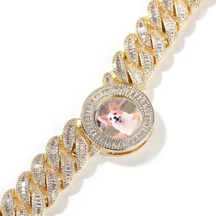 19mm CZ Custom Photo Medallion Cuban Link Chain - Uniquely You Online - Chains