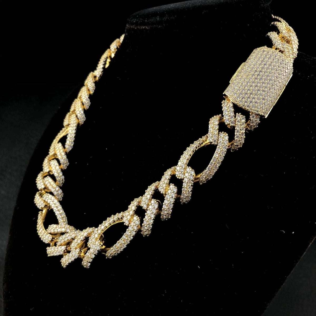19mm CZ Figaro Link Chain and Bracelet - Uniquely You Online - Chain and Bracelet