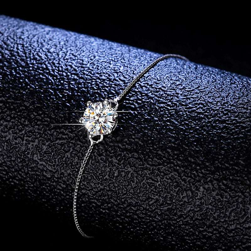 1ct Single Pendant Moissanite Bracelet - Uniquely You Online - Bracelet