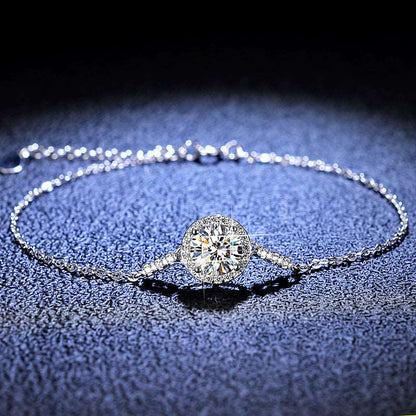 1ct Single Pendant Moissanite Bracelet - Uniquely You Online - Bracelet