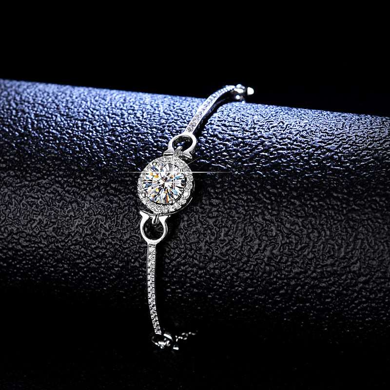 1ct Single Pendant Moissanite Bracelet - Uniquely You Online - Bracelet