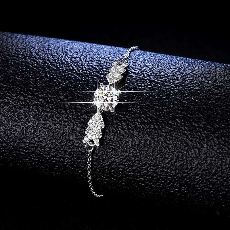 1ct Single Pendant Moissanite Bracelet - Uniquely You Online - Bracelet