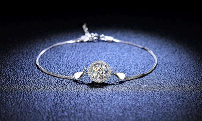 1ct Single Pendant Moissanite Bracelet - Uniquely You Online - Bracelet