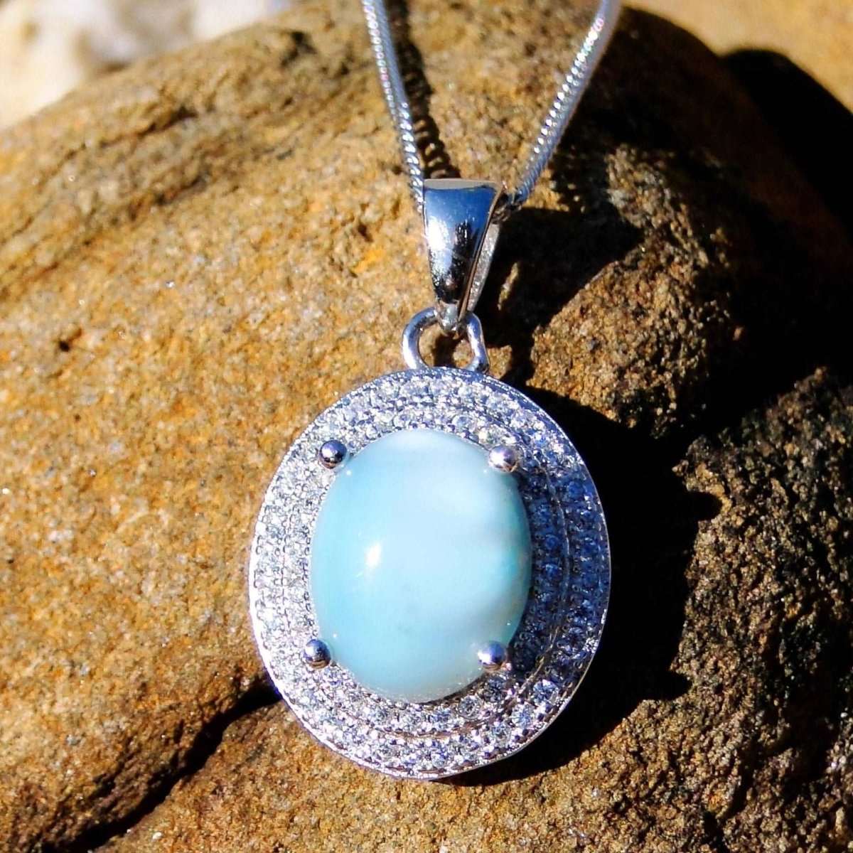 2.0ct Natural Blue Larimar Pendant - Uniquely You Online - Pendant