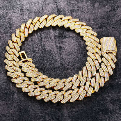 20mm Moissanite Cuban Link Chain - Uniquely You Online - Necklace