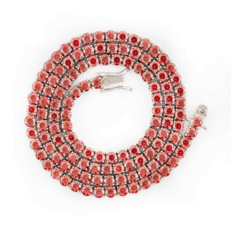 2ct Colorful Moissanite Tennis Chain - Uniquely You Online - Necklace