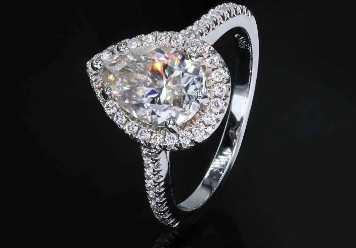 2ct Pear Moissanite Ring - Uniquely You Online - Ring