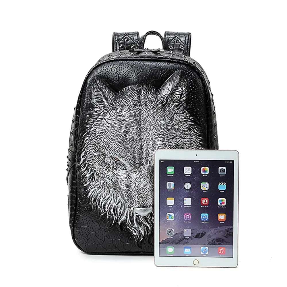 3D Wolf Stud Backpack - Uniquely You Online - Backpack