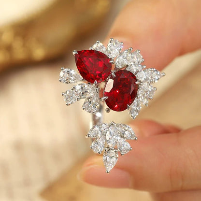 6.03ct Ruby Cluster Ring - Uniquely You Online - Ring