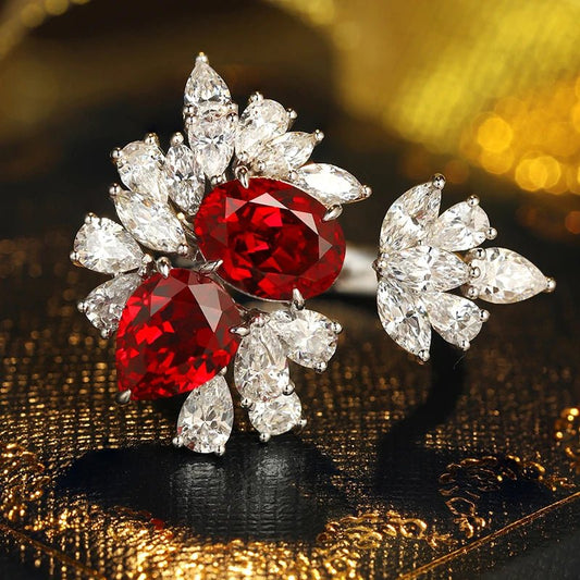 6.03ct Ruby Cluster Ring - Uniquely You Online - Ring