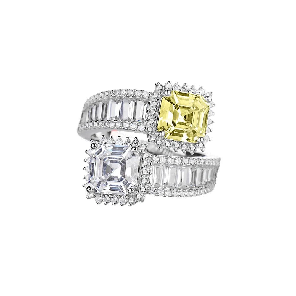 7mm CZ Double Asscher Cut Wrap Ring - Uniquely You Online - Ring