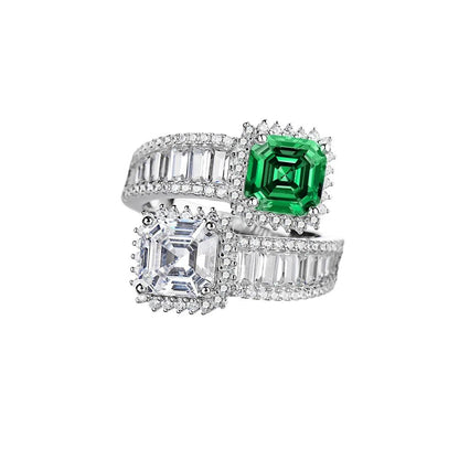 7mm CZ Double Asscher Cut Wrap Ring - Uniquely You Online - Ring