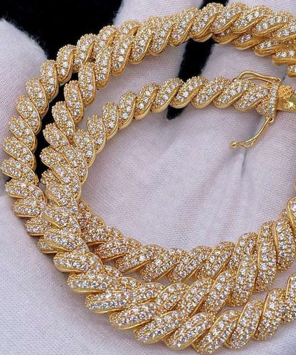 8mm Moissanite Double Row Rope Chain and Bracelet - Uniquely You Online - Chain and Bracelet