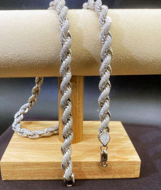 8mm VVS Moissanite Rope Chain - Uniquely You Online - Chain