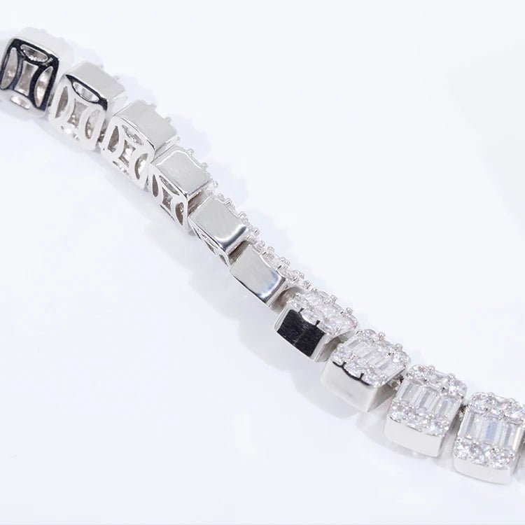 9mm Baguette Moissanite Tennis Necklace - Uniquely You Online - Jewelry Set