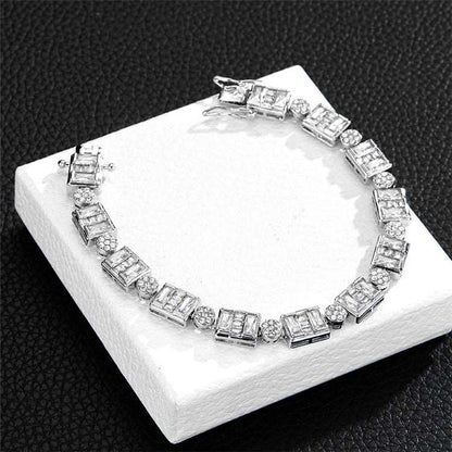 9MM CZ Tennis Square Lattice Necklace and Bracelet - Uniquely You Online - Chain and Bracelet