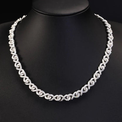 9mm Infinity Moissanite Cuban Link Chain and Bracelet - Uniquely You Online - Chain and Bracelet