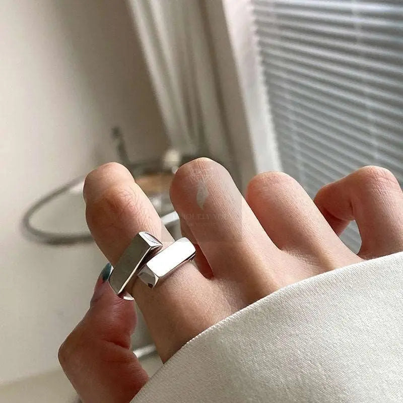 Geometric Cross Adjustable Ring - Uniquely You Online - Ring