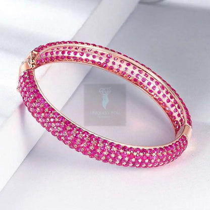 Lux Ruby Gemstone Bangle - Uniquely You Online - Bracelet