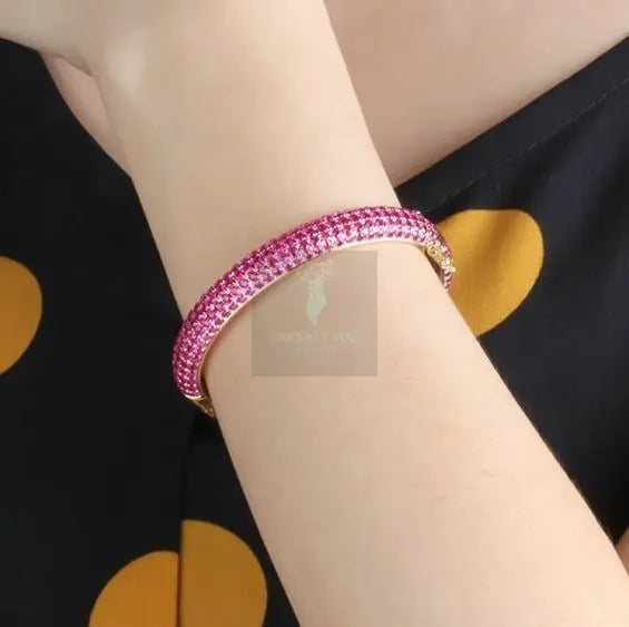 Lux Ruby Gemstone Bangle - Uniquely You Online - Bracelet