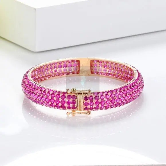 Lux Ruby Gemstone Bangle - Uniquely You Online - Bracelet