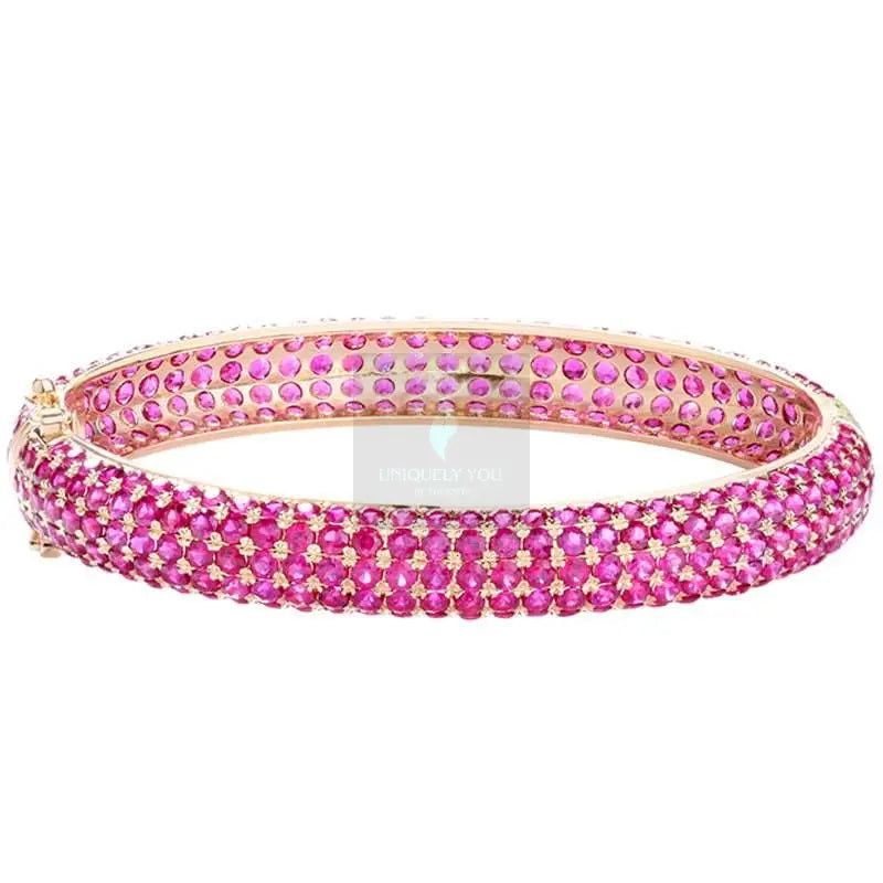 Lux Ruby Gemstone Bangle - Uniquely You Online - Bracelet