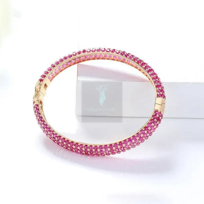 Lux Ruby Gemstone Bangle - Uniquely You Online - Bracelet