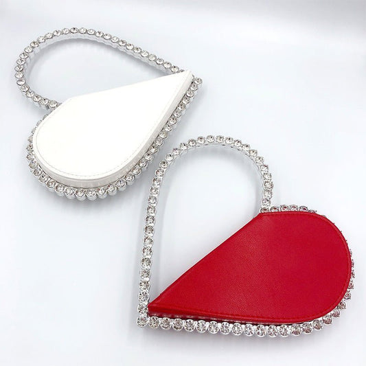 Acrylic Crystal Heart Clutch - Uniquely You Online - Clutch