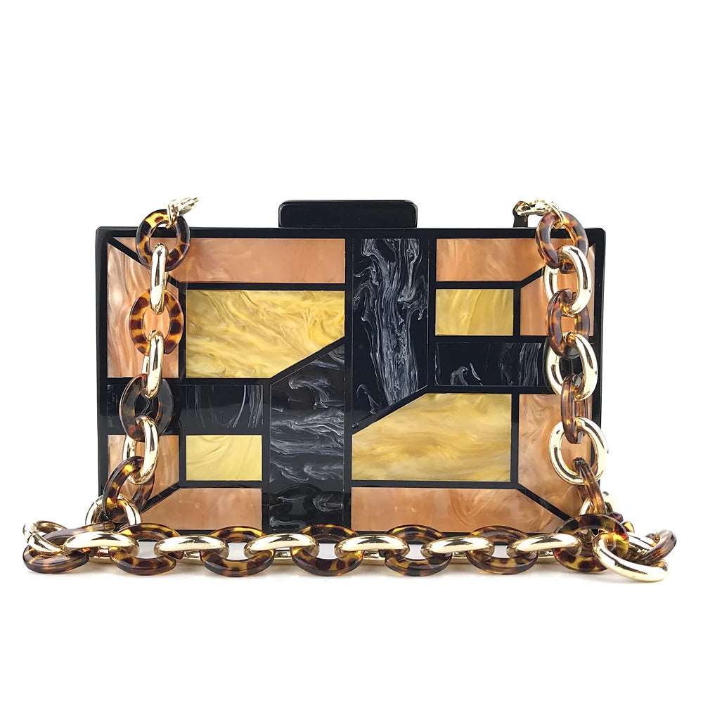 Acrylic Geometric Clutch - Uniquely You Online - Clutch