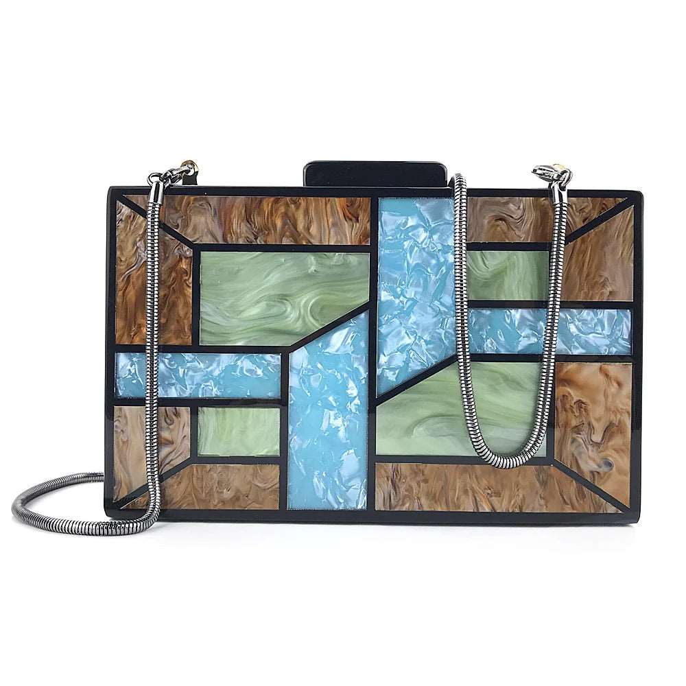 Acrylic Geometric Clutch - Uniquely You Online - Clutch