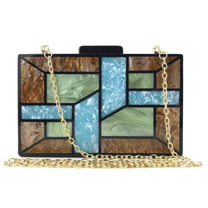 Acrylic Geometric Clutch - Uniquely You Online - Clutch