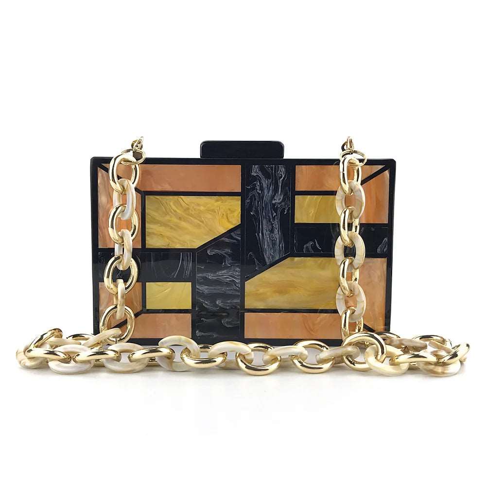 Acrylic Geometric Clutch - Uniquely You Online - Clutch