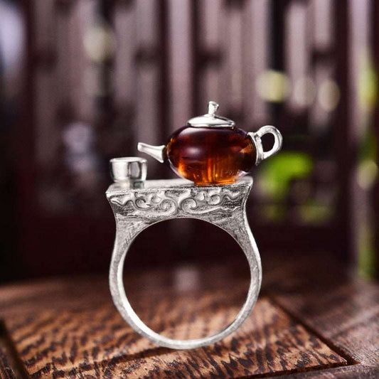 Amber Teapot Ring and Bracelet Set - Uniquely You Online - Ring and Bracelet