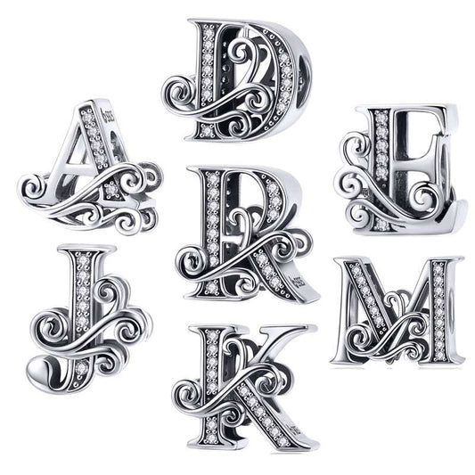 Antique Finish Alphabet Charms - Uniquely You Online - Charms