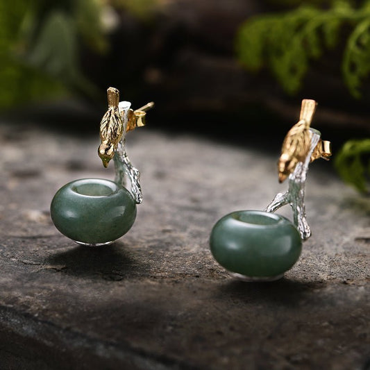 Aventurine Bird Stud Earrings - Uniquely You Online - Earrings