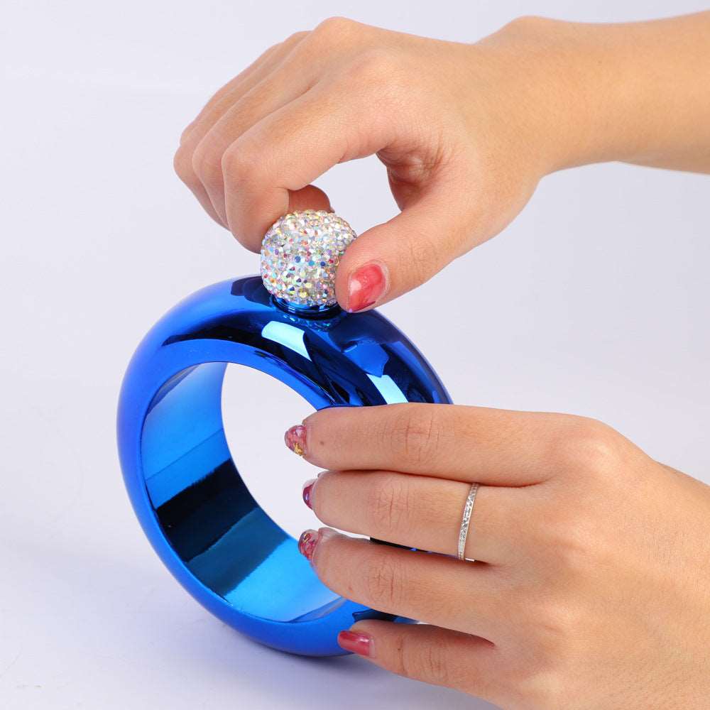 Bangle Bracelet Flask With Studded Lid - Uniquely You Online - Flask