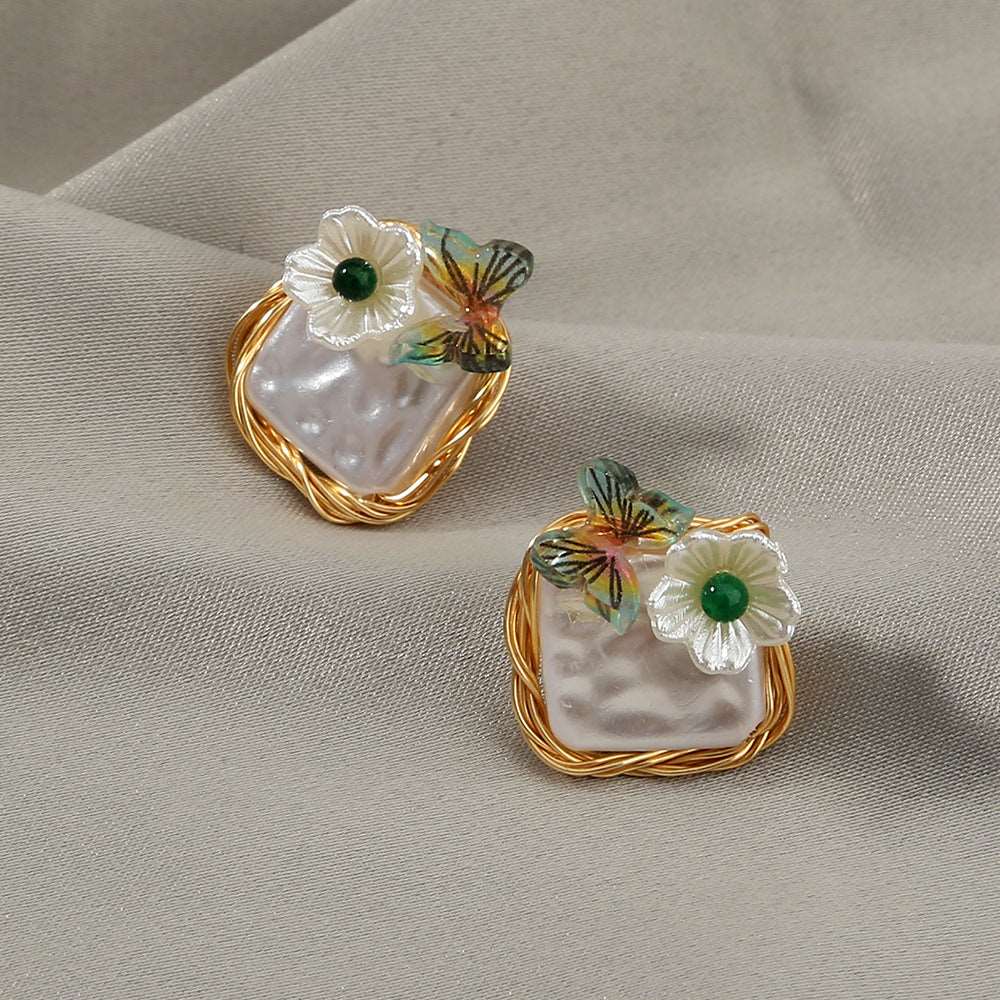 Baroque Pearl Butterfly Earrings - Uniquely You Online - Earrings