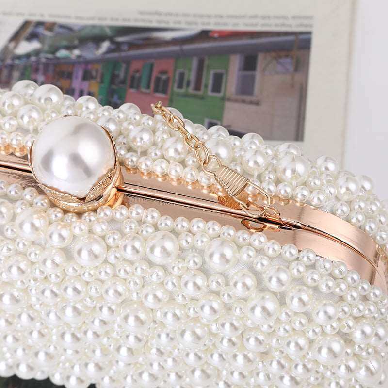 Beaded Pearl Clutch - Uniquely You Online - Clutch