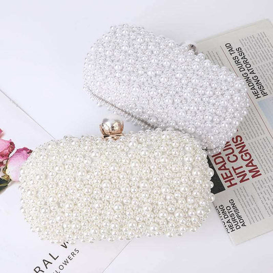 Beaded Pearl Clutch - Uniquely You Online - Clutch