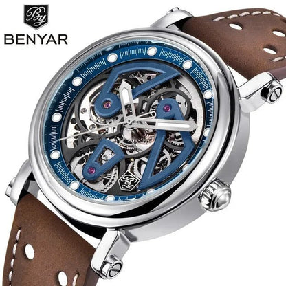 Benyar 5202 Leather Skeleton Watch - Uniquely You Online - Watch