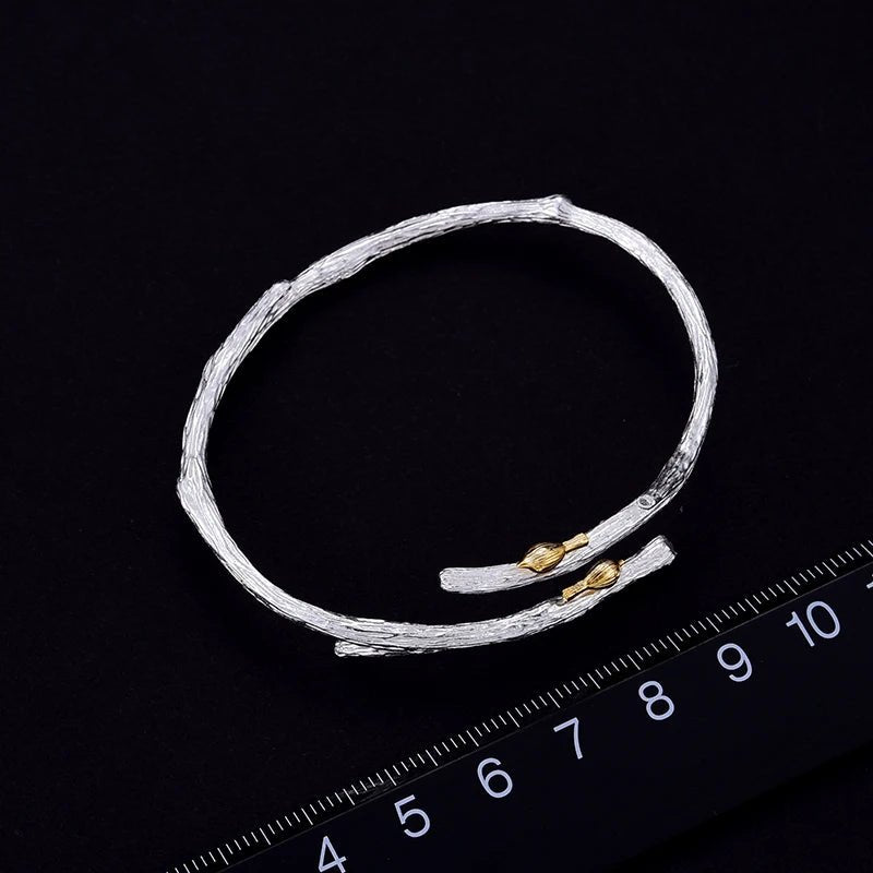 Bird on Branch Open Bangle - Uniquely You Online - Bracelet