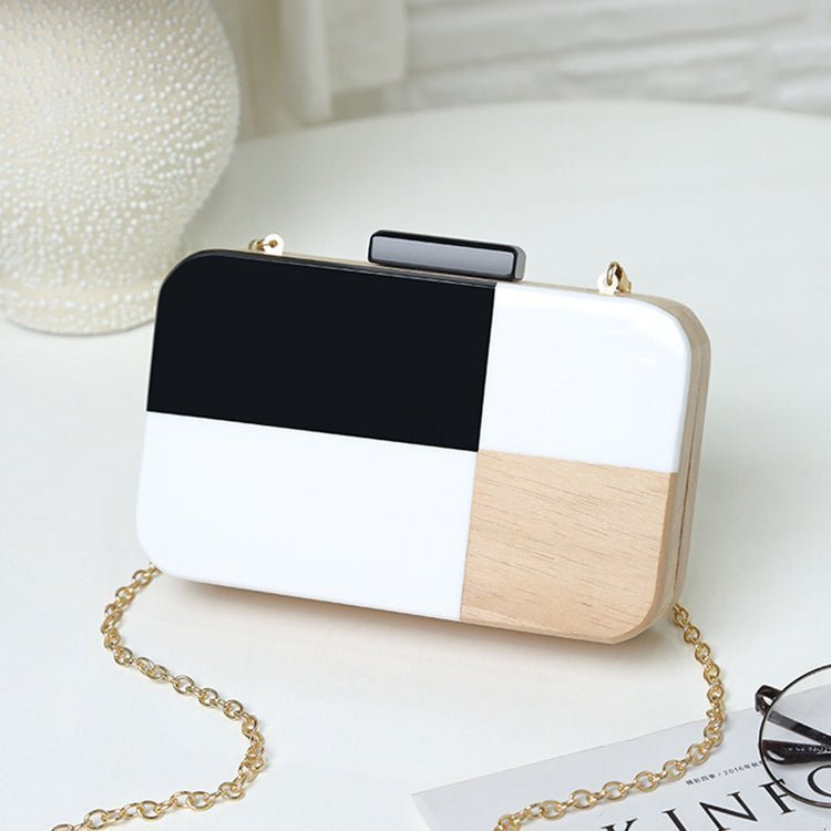 Black and White Acrylic Retro Clutch - Uniquely You Online - Clutch