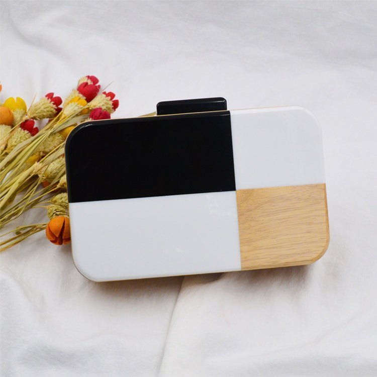 Black and White Acrylic Retro Clutch - Uniquely You Online - Clutch